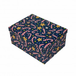 Коробка прямоугольная НГ Новогодние сладости в 10-ти размерах