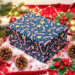 Коробка прямоугольная НГ Новогодние сладости в 10-ти размерах