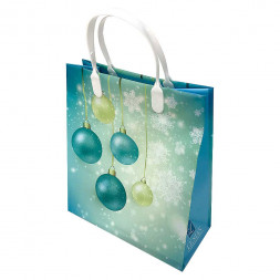 Пакет сумка размер 23*26см Голубые шары