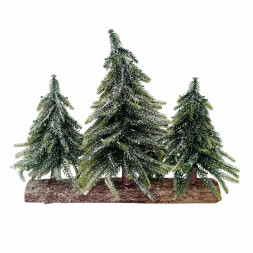 Елочки заледеневшие на пеньке Н-27см